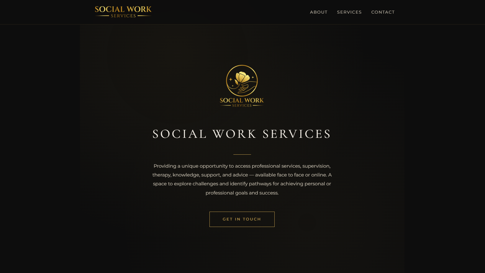 Social Work Services website — desktop view
