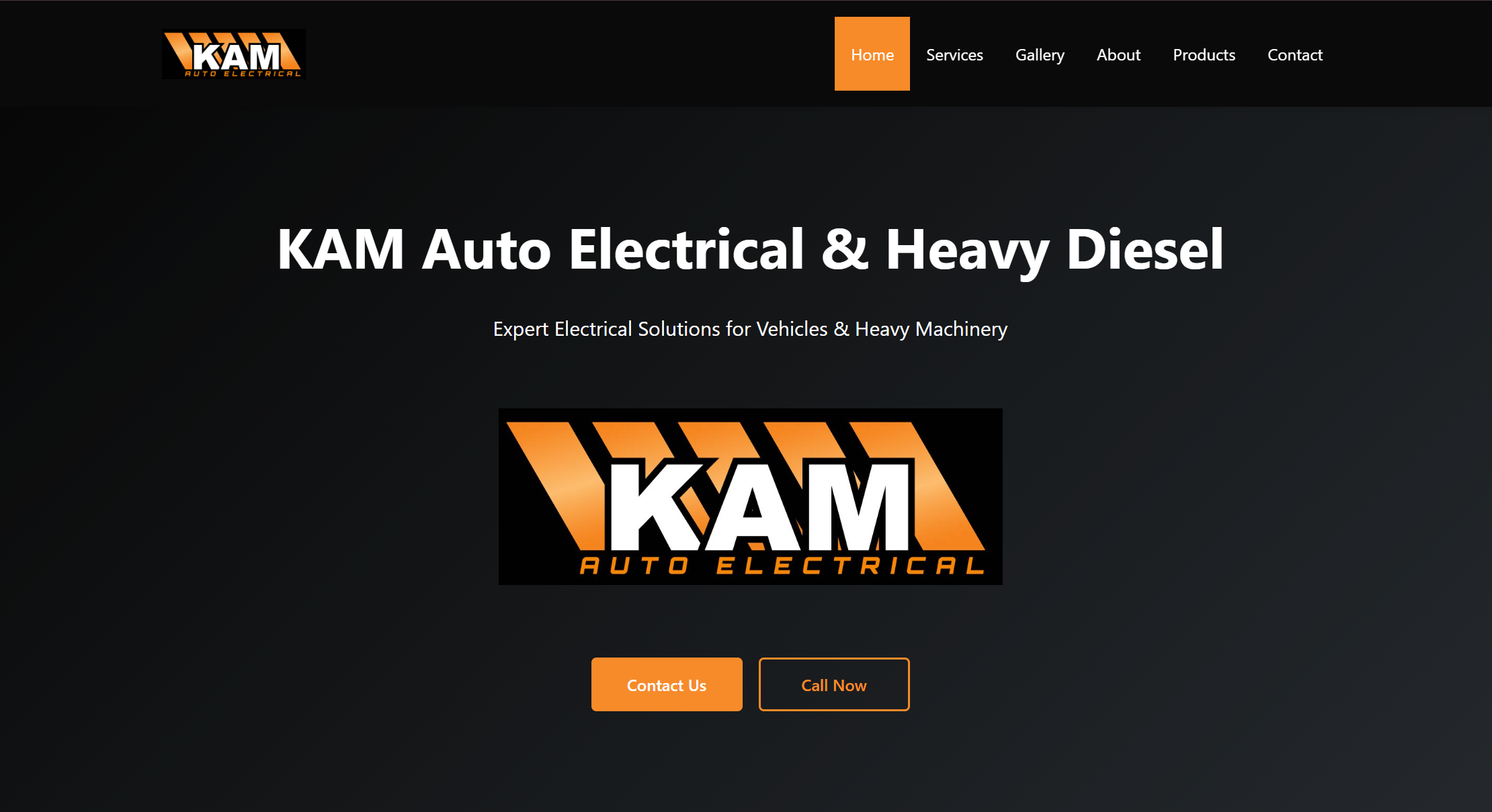 KAM Auto Electrical website